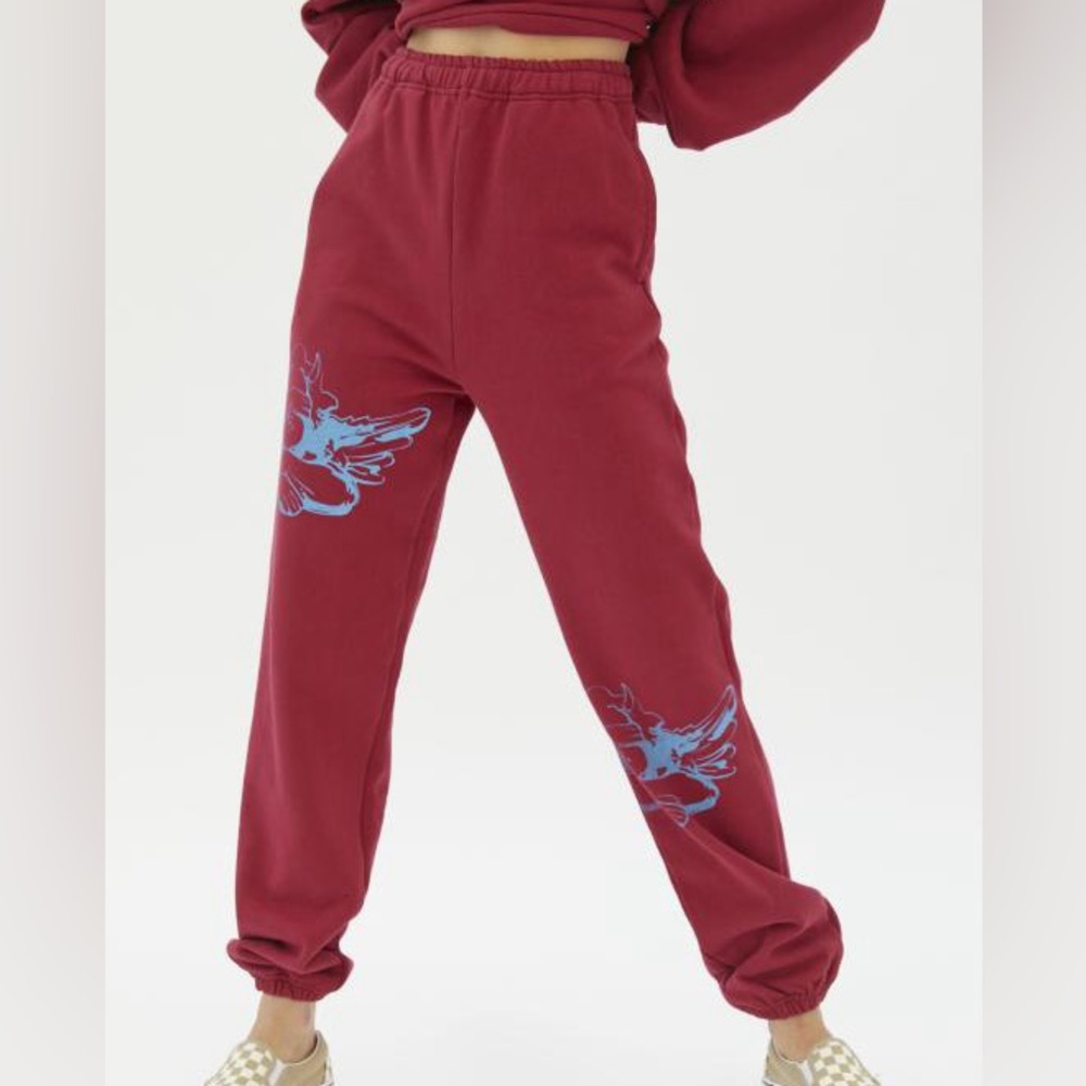 Boys Lie UO Exclusive Classic Sweatpants in Wine/Bord